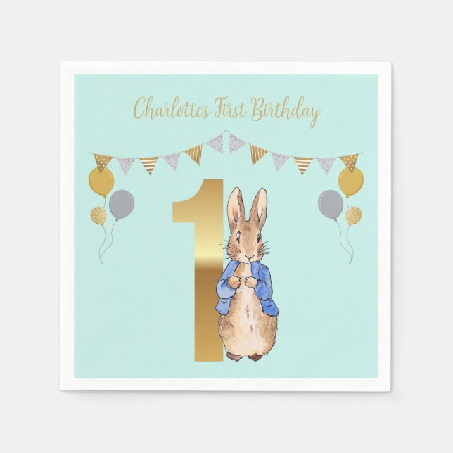 Servilleta De Papel Cuento clásico personalizado de cumpleaños del con (Anverso)