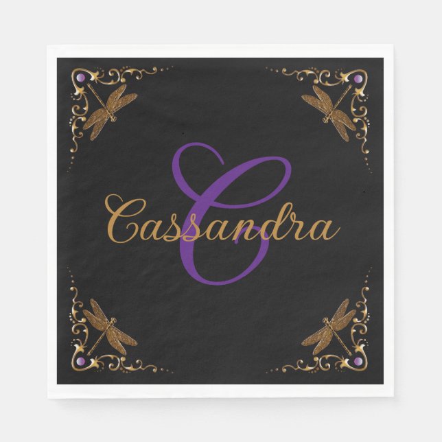Servilleta De Papel Cuento de Hadas Personalizado Fantasía  (Anverso)