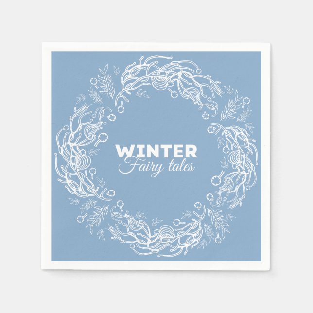 Servilleta De Papel Cuentos de hadas de vacaciones de invierno. (Anverso)