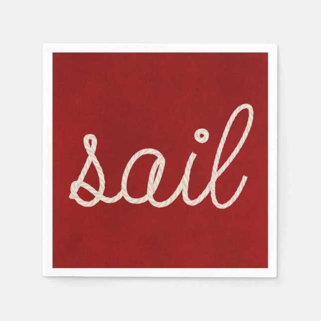 Servilleta De Papel cuerda náutica para navegar (Anverso)