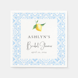 Servilleta De Papel Cuerdas mediterráneas Lemon Bridal Ducha