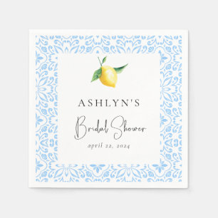 Servilleta De Papel Cuerdas mediterráneas Lemon Bridal Ducha