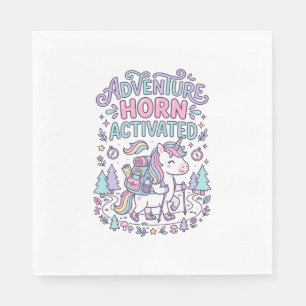 Servilleta De Papel Cuerno de Aventura de Unicornio Activado Gráfico P