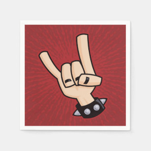 Servilleta De Papel Cuernos de metales pesados del diablo