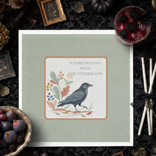 Servilleta De Papel Cuervo de Arte Popular Moody Sage