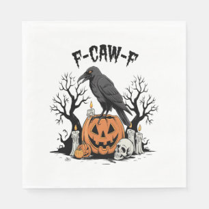 Servilleta De Papel Cuervo Divertido, F-Caw-F, Cuervo Calavera, Cuervo