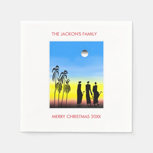 Servilleta De Papel Cuesta Feliz Navidad (Anverso)