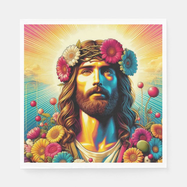 Servilleta De Papel ¡Cuevas de flores de Jesús! (Anverso)