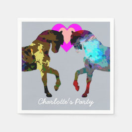 Servilleta De Papel Cuevas de papel personalizadas para caballos azule