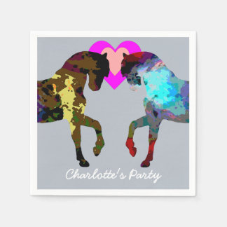 Servilleta De Papel Cuevas de papel personalizadas para caballos azule