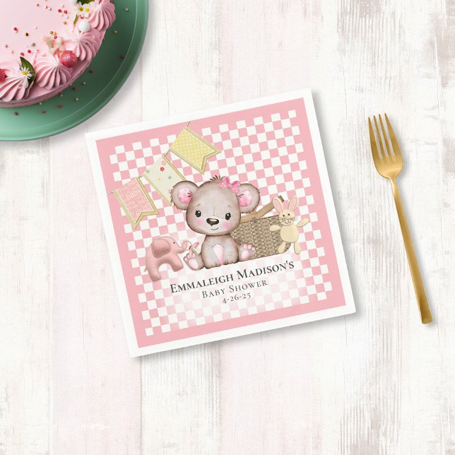 Servilleta De Papel Cuidad Brown Teddy Bear Picnic Baby Shower Napkins (Subido por el creador)