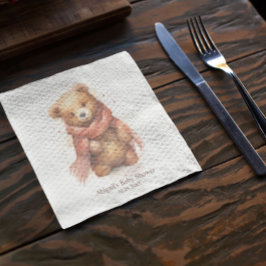 Servilleta De Papel Cuidada acuarela Baby Bear Baby Shower