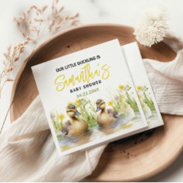 Servilleta De Papel Cuidada acuarela Duck Baby Boy Shower