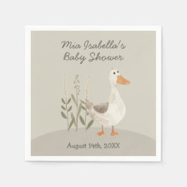 Servilleta De Papel Cuidada acuarela Goose Baby Shower Napkins