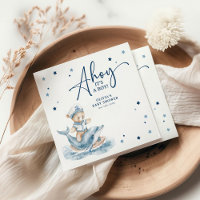 Cuidada acuarela Nautical Boy Baby Shower