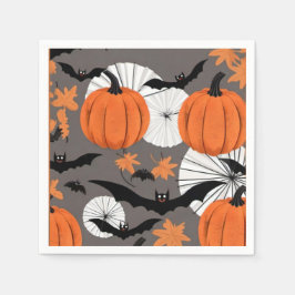 Servilleta De Papel Cuidada Bat & Pumpkin Fiesta