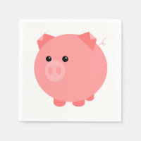 Cuidada Chubby Pig Fiesta Napkins