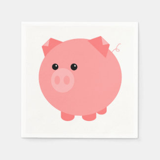 Servilleta De Papel Cuidada Chubby Pig Fiesta Napkins