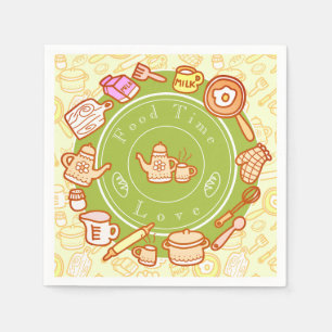 Servilleta De Papel Cuidada cocina verde