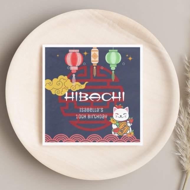 Servilleta De Papel Cuidada fiesta japonesa de cumpleaños para la cena (Subido por el creador)