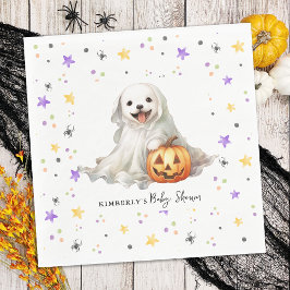 Servilleta De Papel Cuidada foto de Halloween con Pequeño Boo Baby Sho