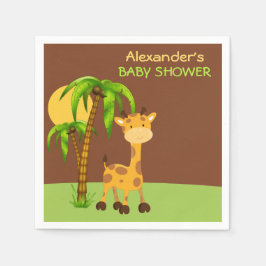 Servilleta De Papel Cuidada Giraffe Baby Shower Paper Napkins