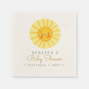 Servilleta De Papel Cuidada Happy sun baby ducha Napkins