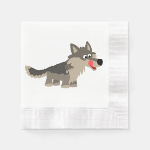 Servilleta De Papel Cuidada Personalizado Hungry Wolf Paper Napkins