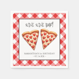 Servilleta De Papel Cuidada Slice Baby Pizza Fiesta Napkins