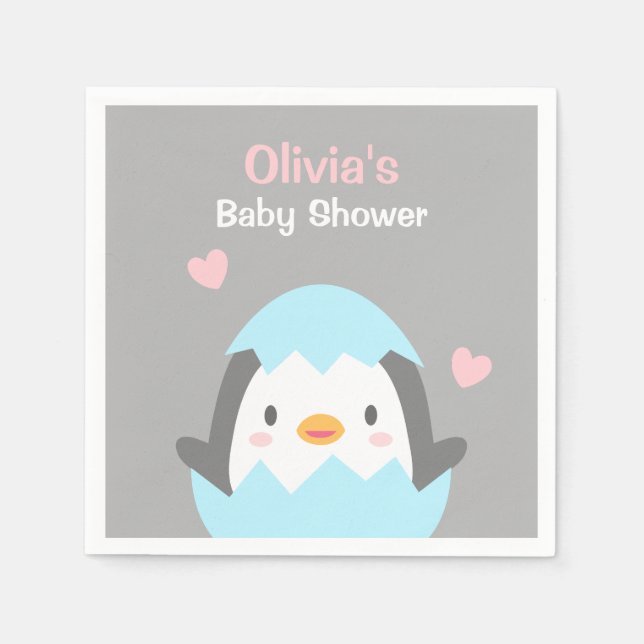 Servilleta De Papel Cuidada toallas de Fiesta de Baby Shower para ping (Anverso)