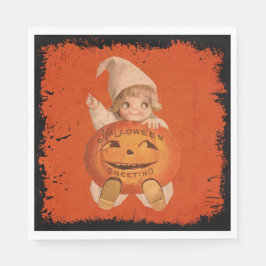 Servilleta De Papel Cuidadas toallas de Halloween, Halloween Vintage