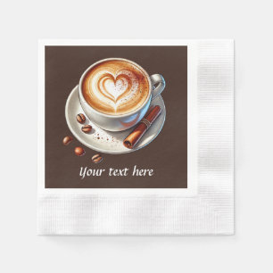 Servilleta De Papel Cuidado añadir tu café de texto