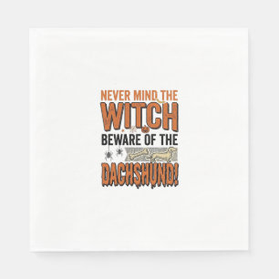 Servilleta De Papel Cuidado Con La Camiseta De Bruja De Halloween De D