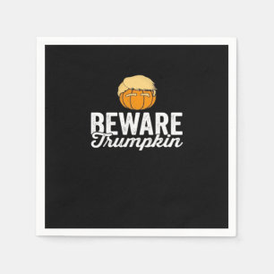 Servilleta De Papel Cuidado con Trumpkin Funny Halloween Político