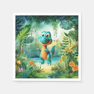 Servilleta De Papel Cuidados dinosaurios Napkins de cumpleaños