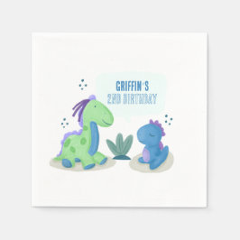 Servilleta De Papel Cuidados dinosaurios Napkins Party Birthday