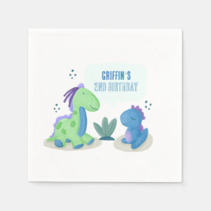 Servilleta De Papel Cuidados dinosaurios Napkins Party Birthday