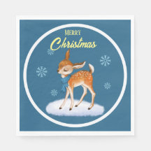 Cuidados Navidades de venado Papel Napkin