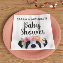 Cuidados Panda Bear Chica Baby Shower Papeles