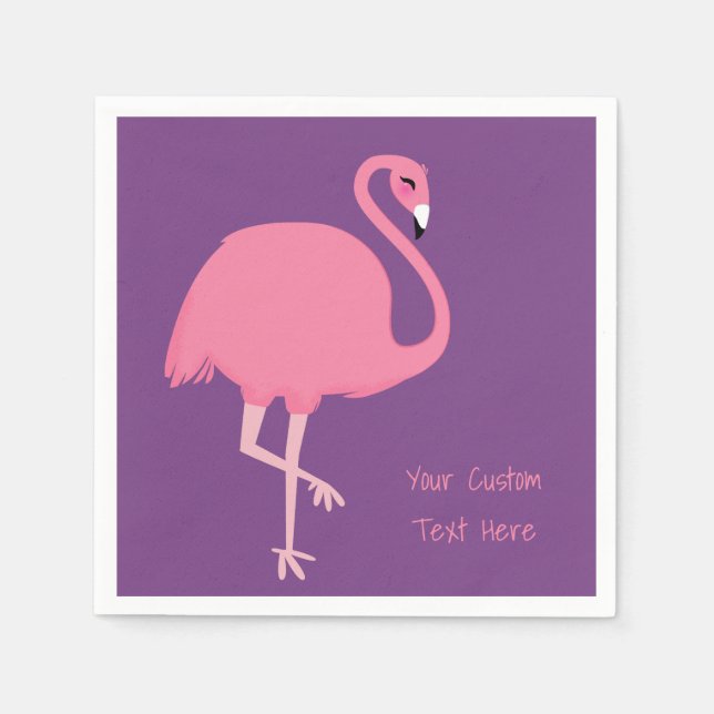Servilleta De Papel Cuidados personalizados de Flamingo (Anverso)