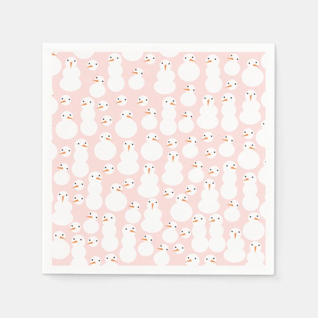 Servilleta De Papel Cuidados Snowmen Paper Napkins (Anverso)