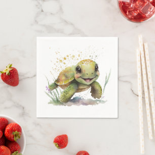 Servilleta De Papel Cuidados y alegres pañales de papel de tortuga
