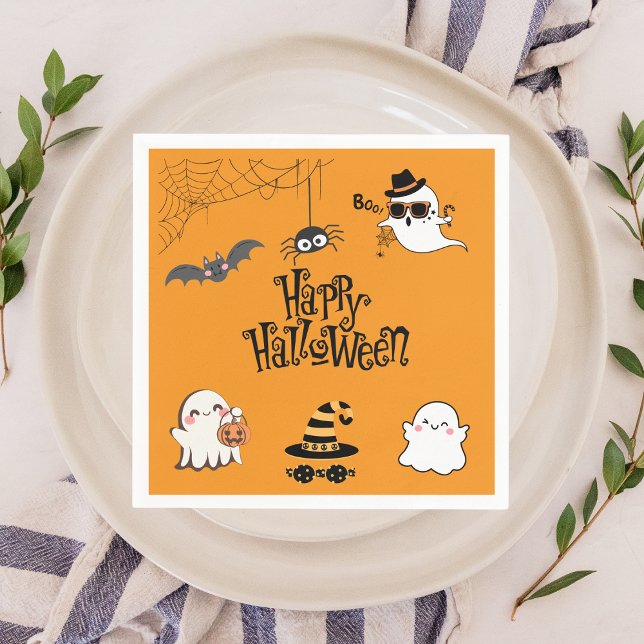 Servilleta De Papel Cuidados y espeluznantes Napkins Party Halloween (Subido por el creador)