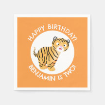 Cuidadosa cachorro de tigre feliz cumpleaños perso