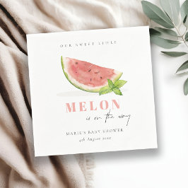 Servilleta De Papel Cuidar nuestro pequeño Melon Red Watercolor Baby S