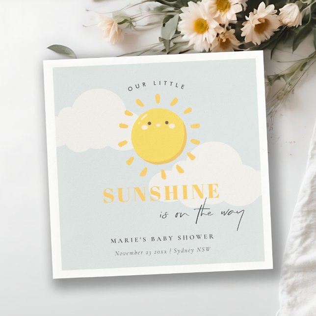 Servilleta De Papel Cuidar nuestro pequeño Sunshine Blue Boy Baby Show (Subido por el creador)