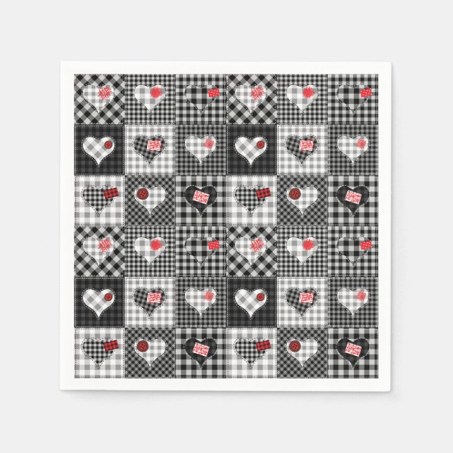 Servilleta De Papel Cuilt Multicolored Gingham (Anverso)