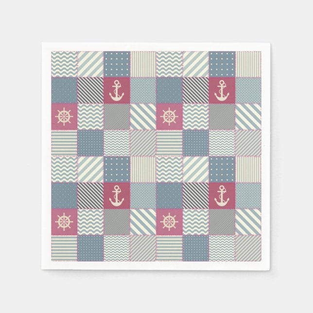 Servilleta De Papel Cuilt Multicolored Gingham (Anverso)