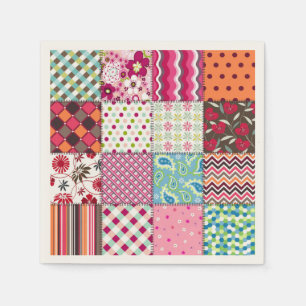 Servilleta De Papel Cuilt Multicolored Gingham