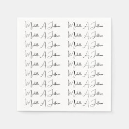 Servilleta De Papel Culigrafía de caligrafía creativa nombre personali